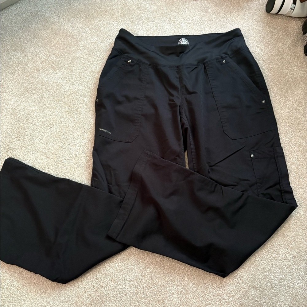 Healing Hands Black Scrub Pants